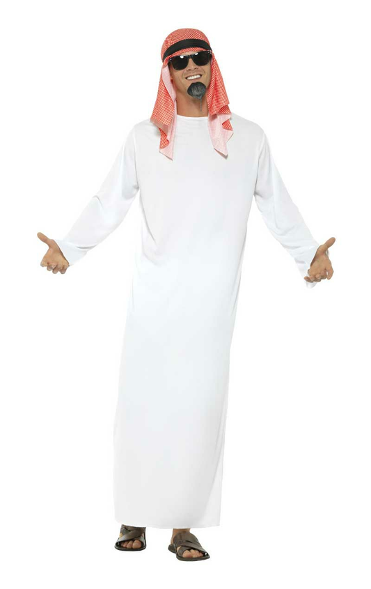 Costume de faux cheikh arabe pour homme