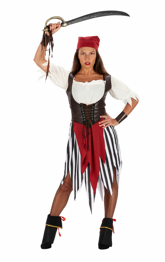 Damen Pirate Jailbird Kostüm