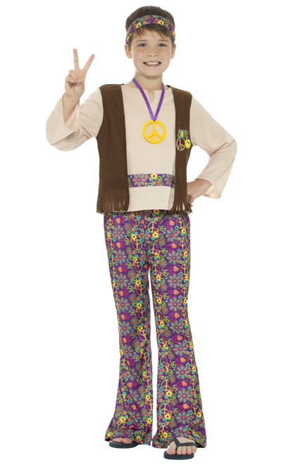 Kids 1960s Hippy Boy Costume