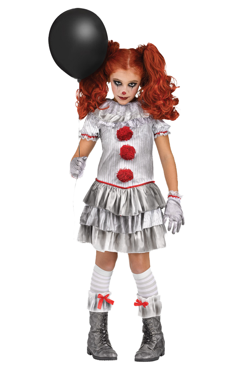 Kinder Miss Pennywise Clown Kostüm