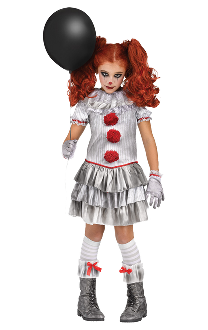 Kids Miss Pennywise Clown Costume