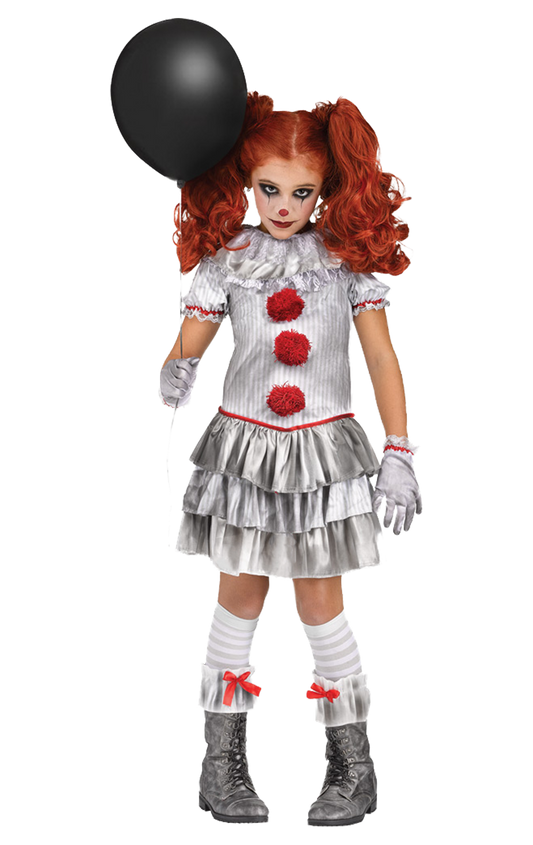 Kinder Miss Pennywise Clown Kostüm