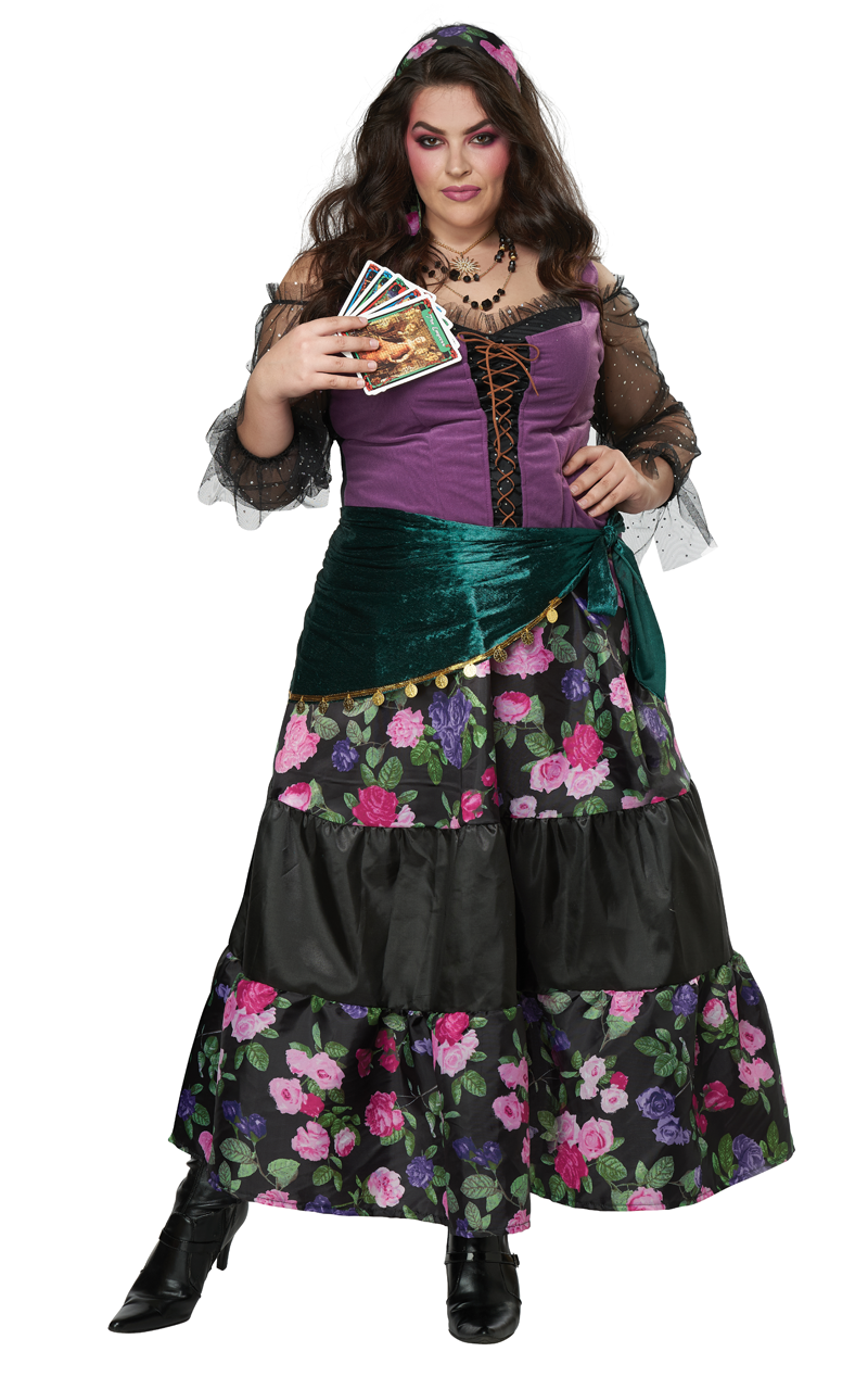 Womens Plus Size Fortune Teller Costume