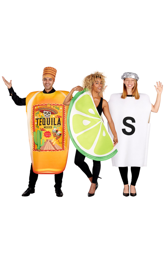 Costume 3 en 1 Tequila, Citron Vert et Sel