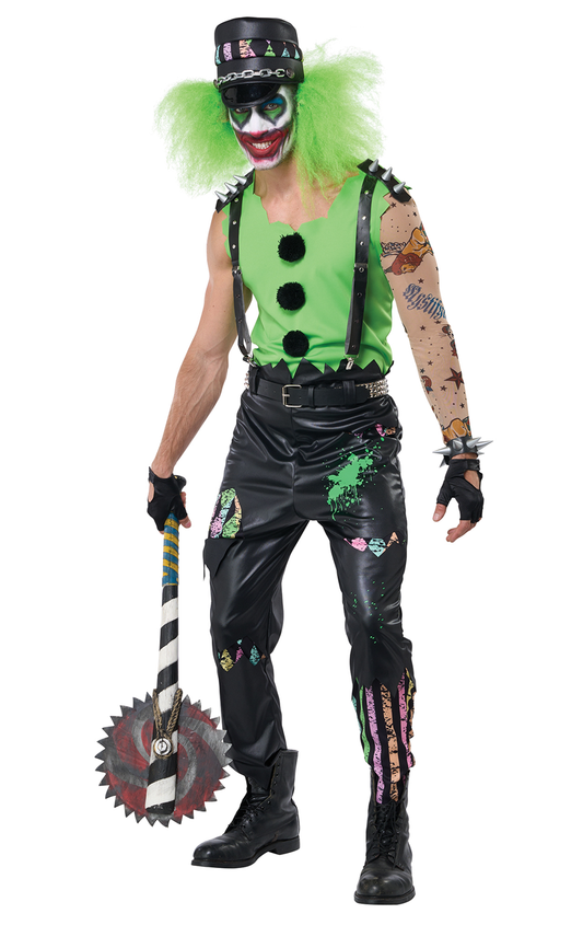 Mens Crazed Clown Costume