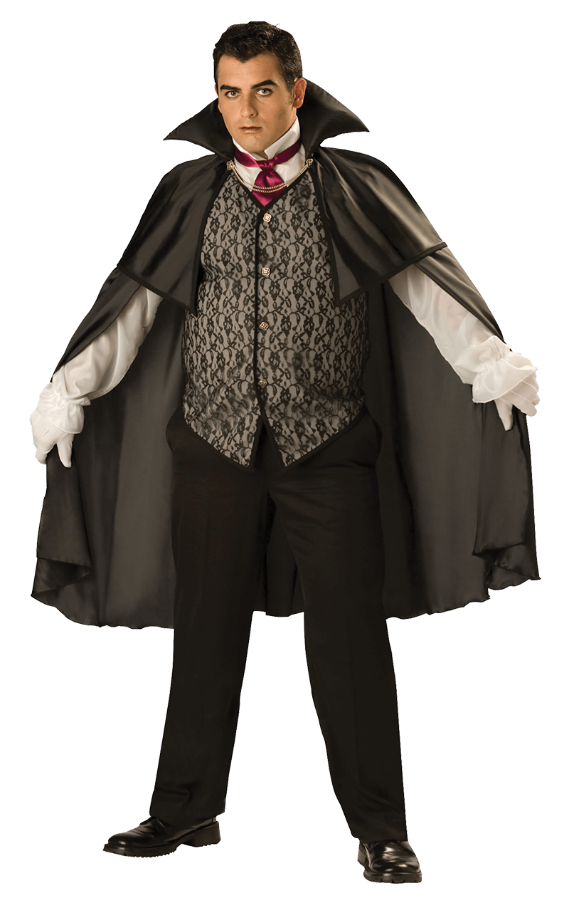 Mens Midnight Vampire Plus Size Costume