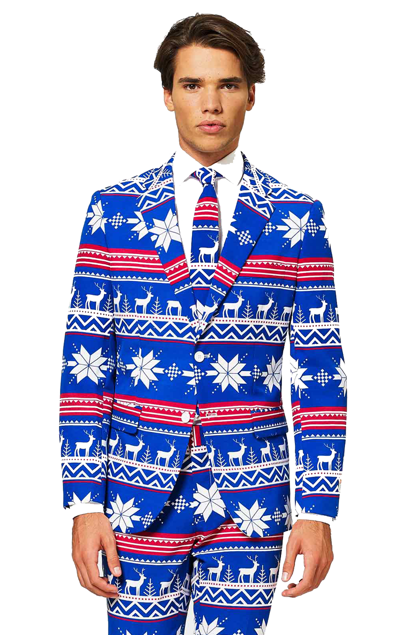 OppoSuits Costume de Noël imprimé Rudolph pour homme