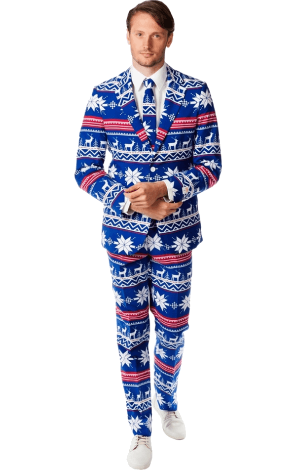 OppoSuits Costume de Noël imprimé Rudolph pour homme