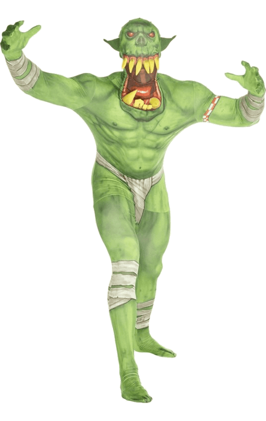 Erwachsener Green Orc Morphsuit Kostüm