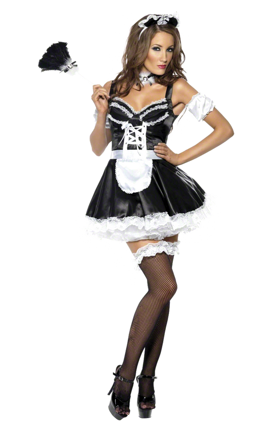 Damen Flirty French Maid Kostüm