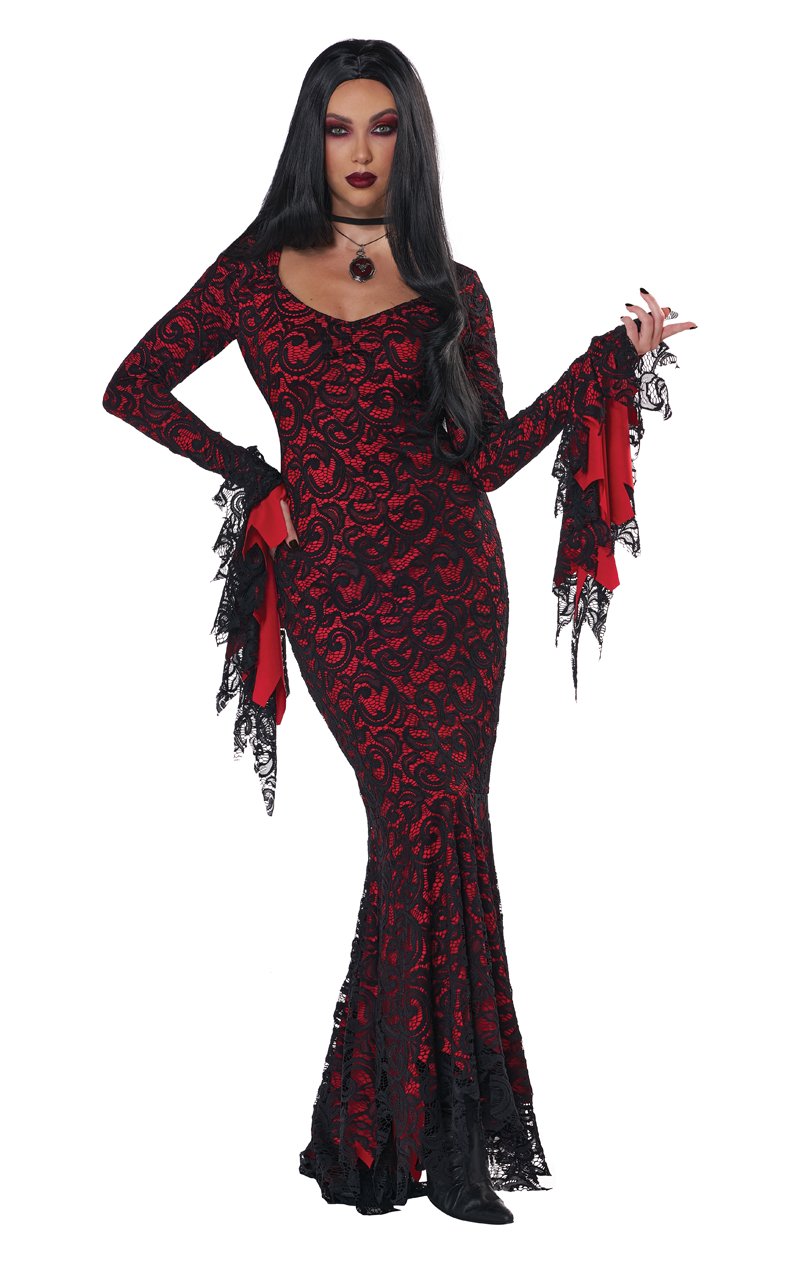 Adult Lace Vampire Dress - Fancydress.com