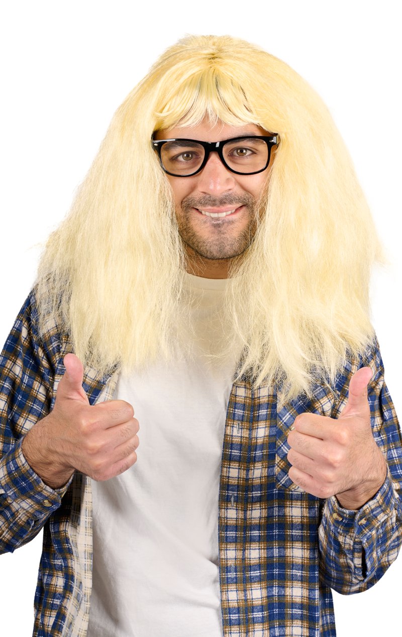 Adult Nerd Blonde Wig & Glasses - Fancydress.com