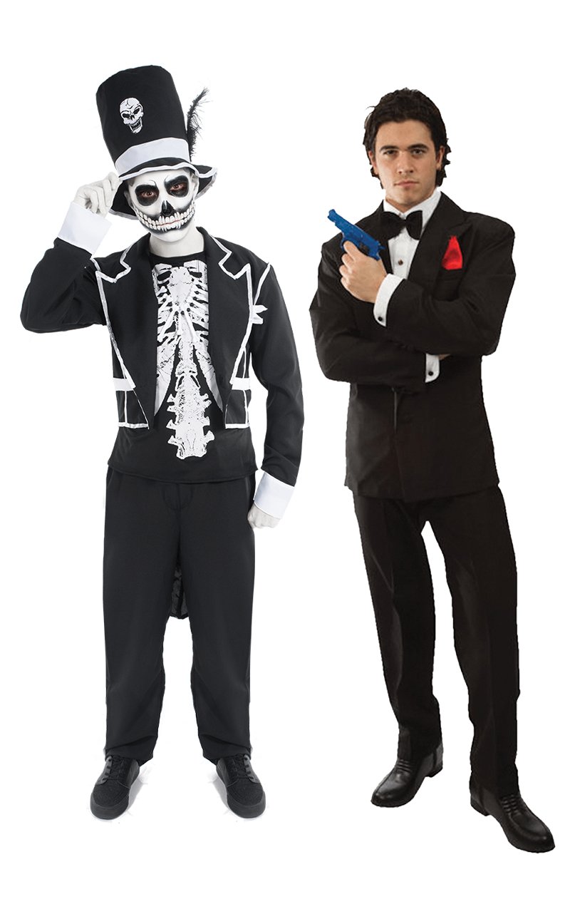 Baron Samedi & James Bond Couples Costume - Fancydress.com