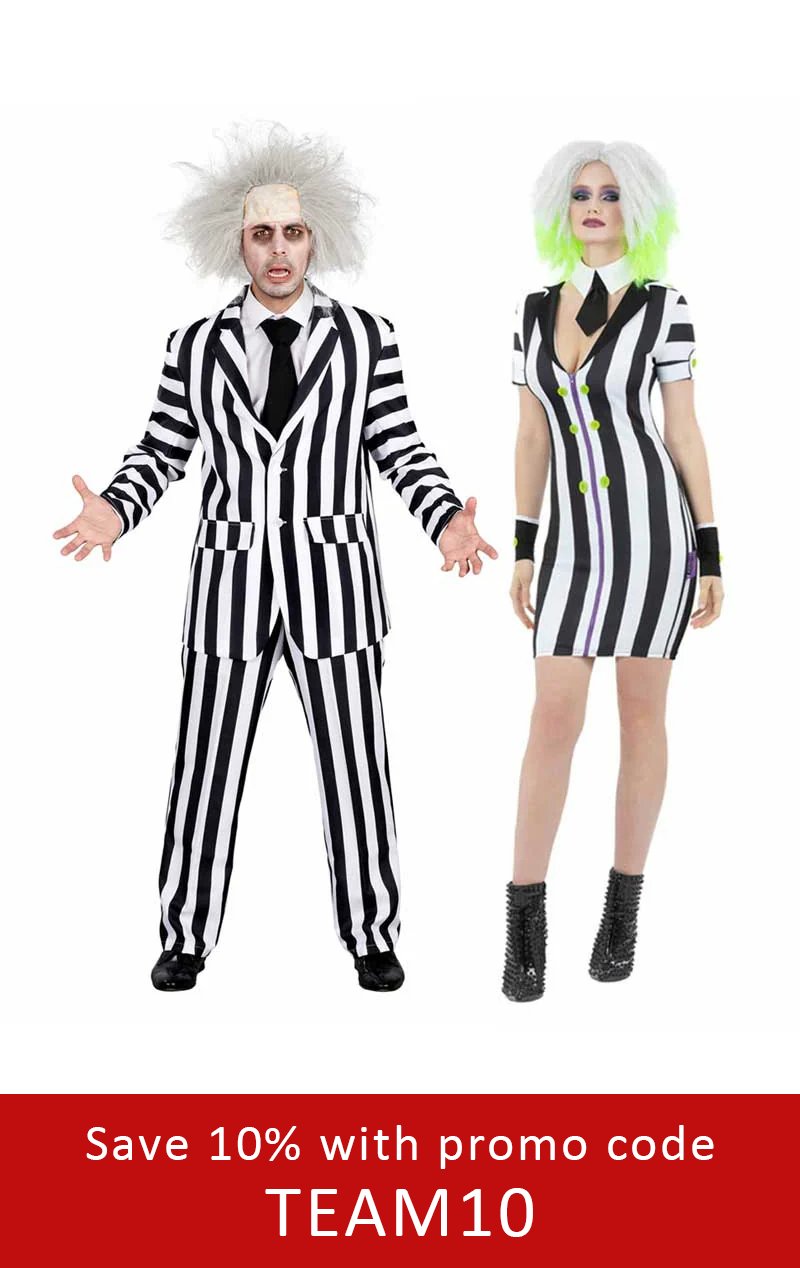 Beetlejuice Couples Costume - Fancydress.com