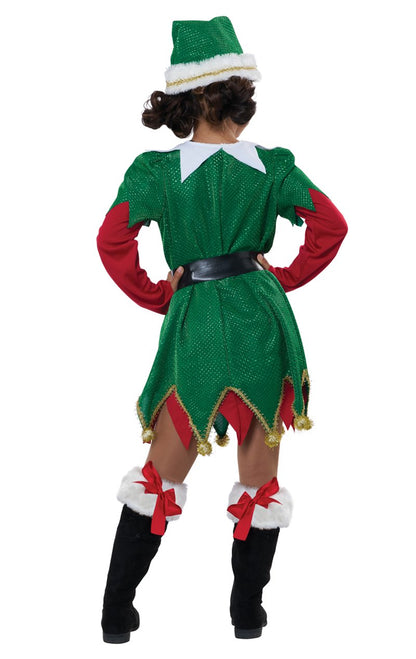 Girls Cute Christmas Elf Costume - Fancydress.com