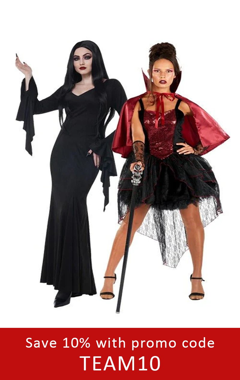 Macabre Mistress & Sexy Vampire Couples Costume - Fancydress.com