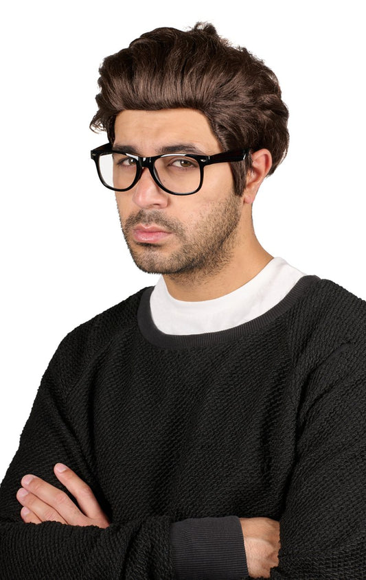 Mens David Wig & Glasses Set - Fancydress.com