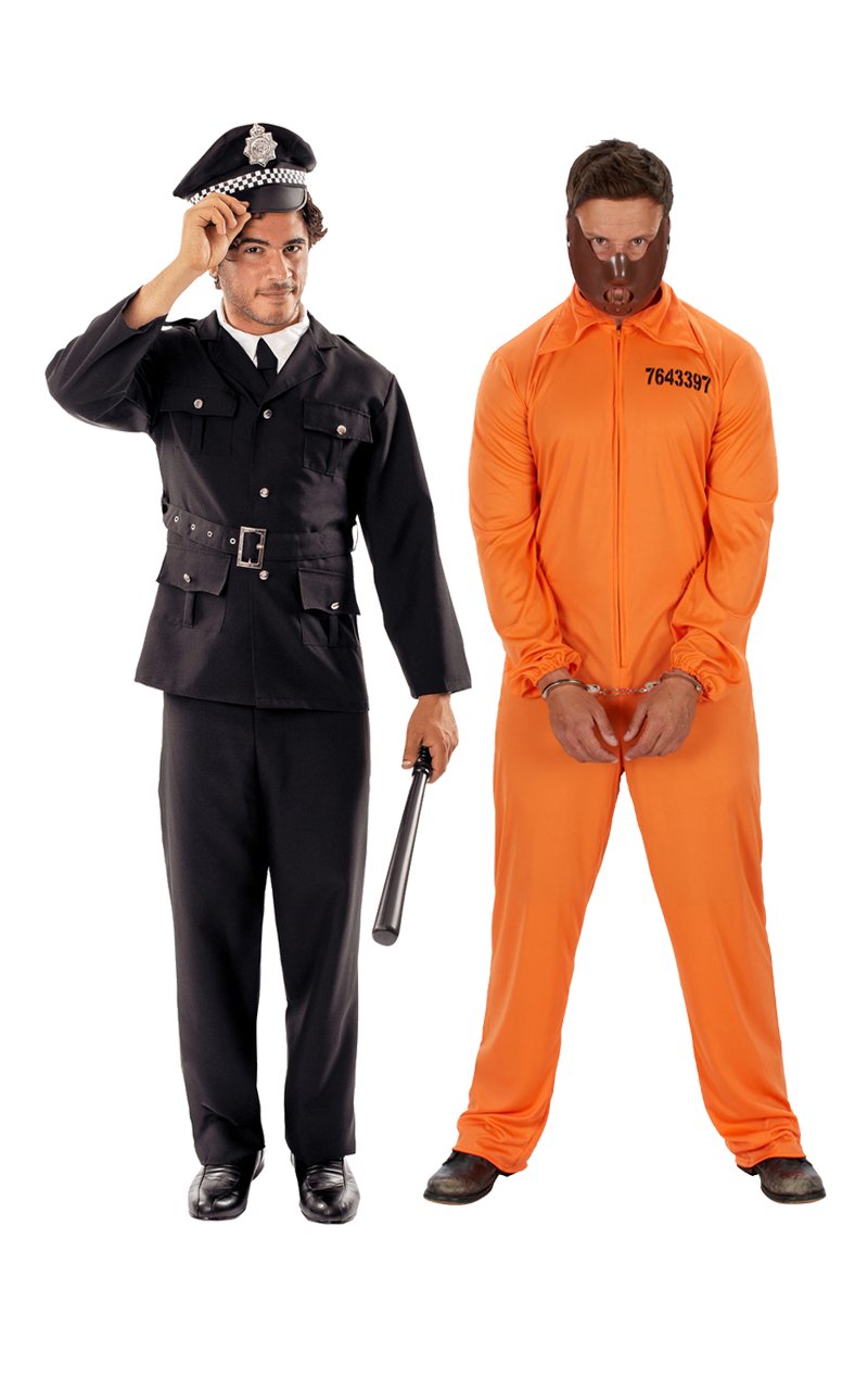 Police & Convict Couples Costume - Fancydress.com