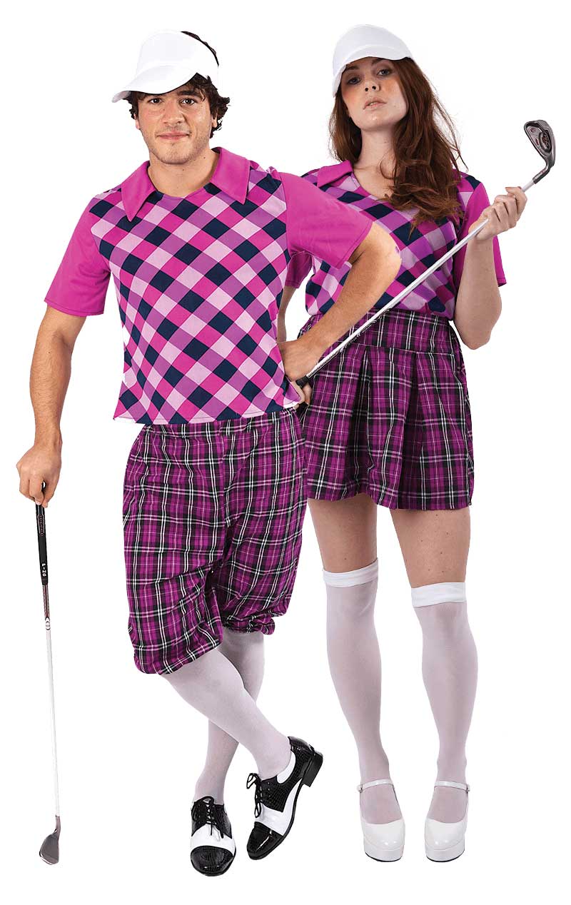 Purple Pub Golf Couples Costume - Fancydress.com