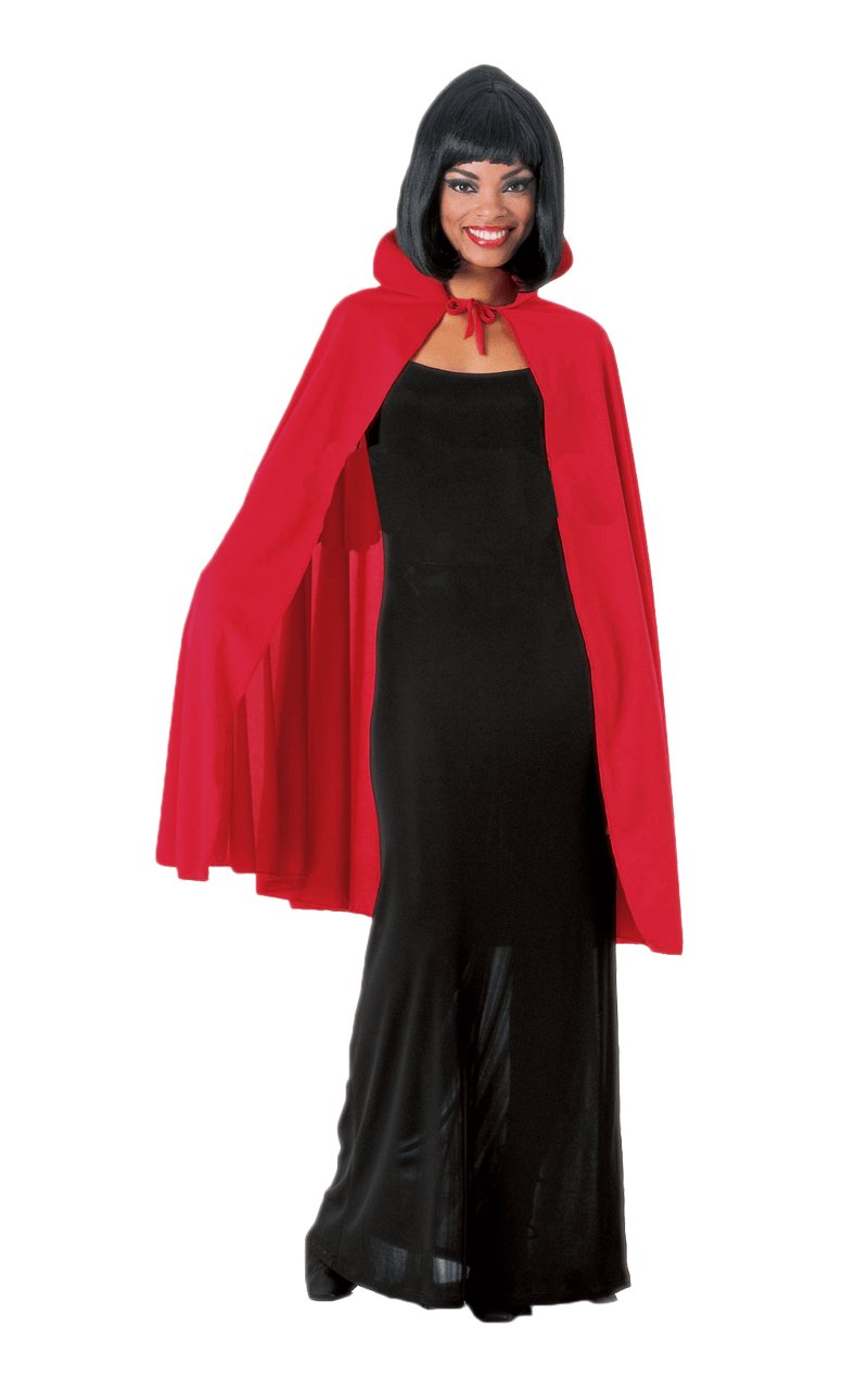 Red 45'' Fabric Cape (Unisex) - Fancydress.com