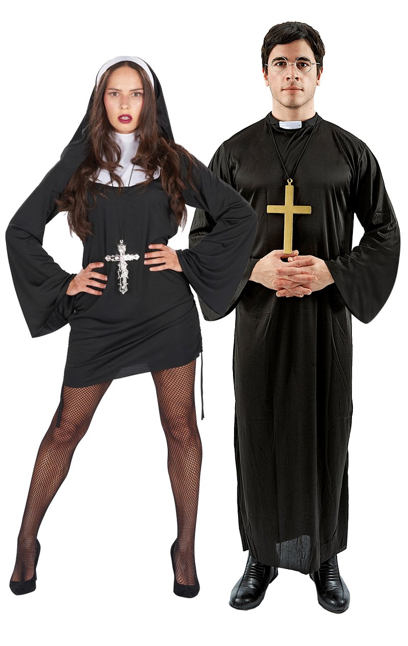 Sexy Nun & Vicar Couples Costume - Fancydress.com
