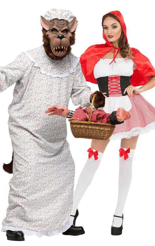 Sexy Red Riding Hood & Bad Wolf Couples Costume - Fancydress.com