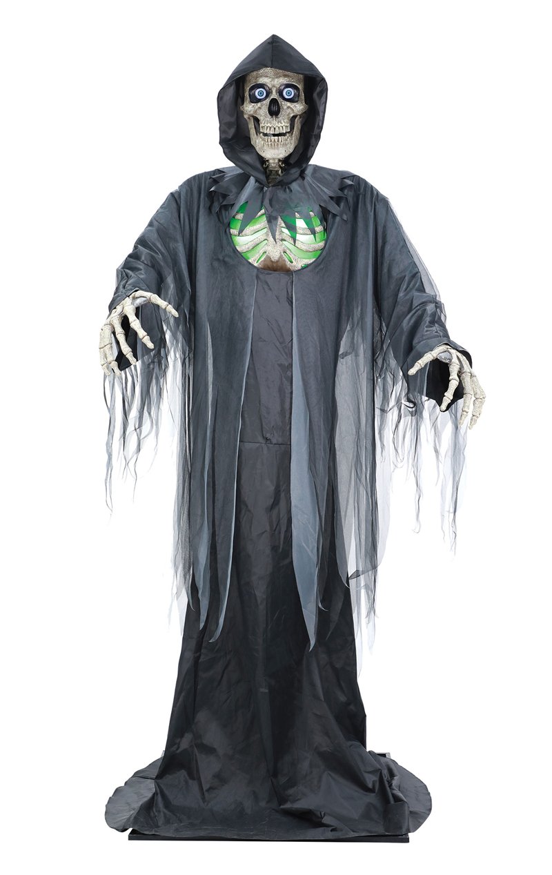 Towering Grim Reaper Animated Halloween Decoration - Fancydress.com