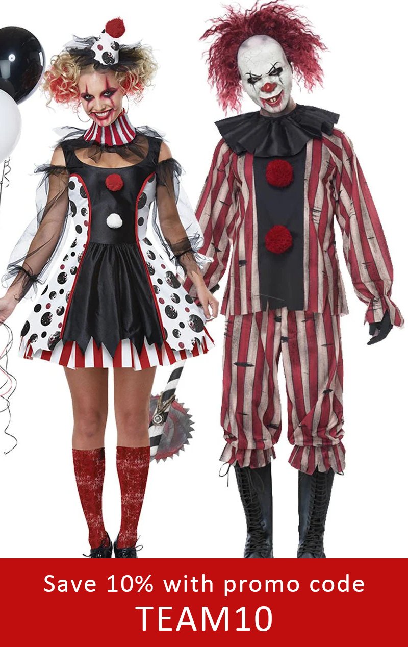 Twisted Clowns Couples Costume - Fancydress.com