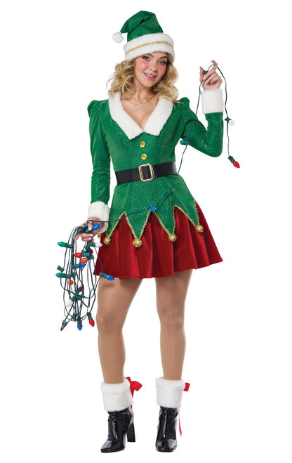 Womens Very Merry Elf Costume - Fancydress.com