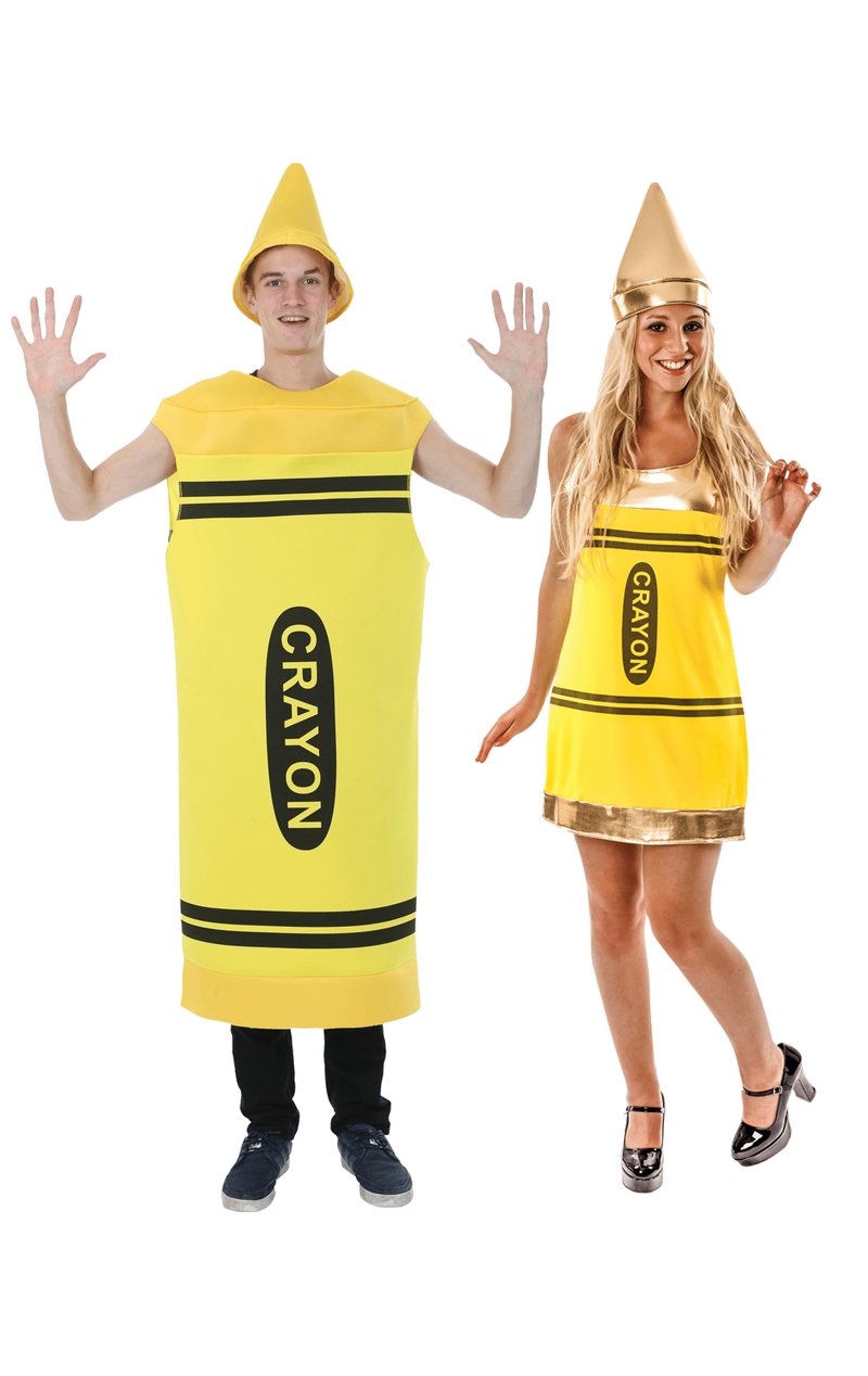 Yellow Crayons Couples Costume - Fancydress.com
