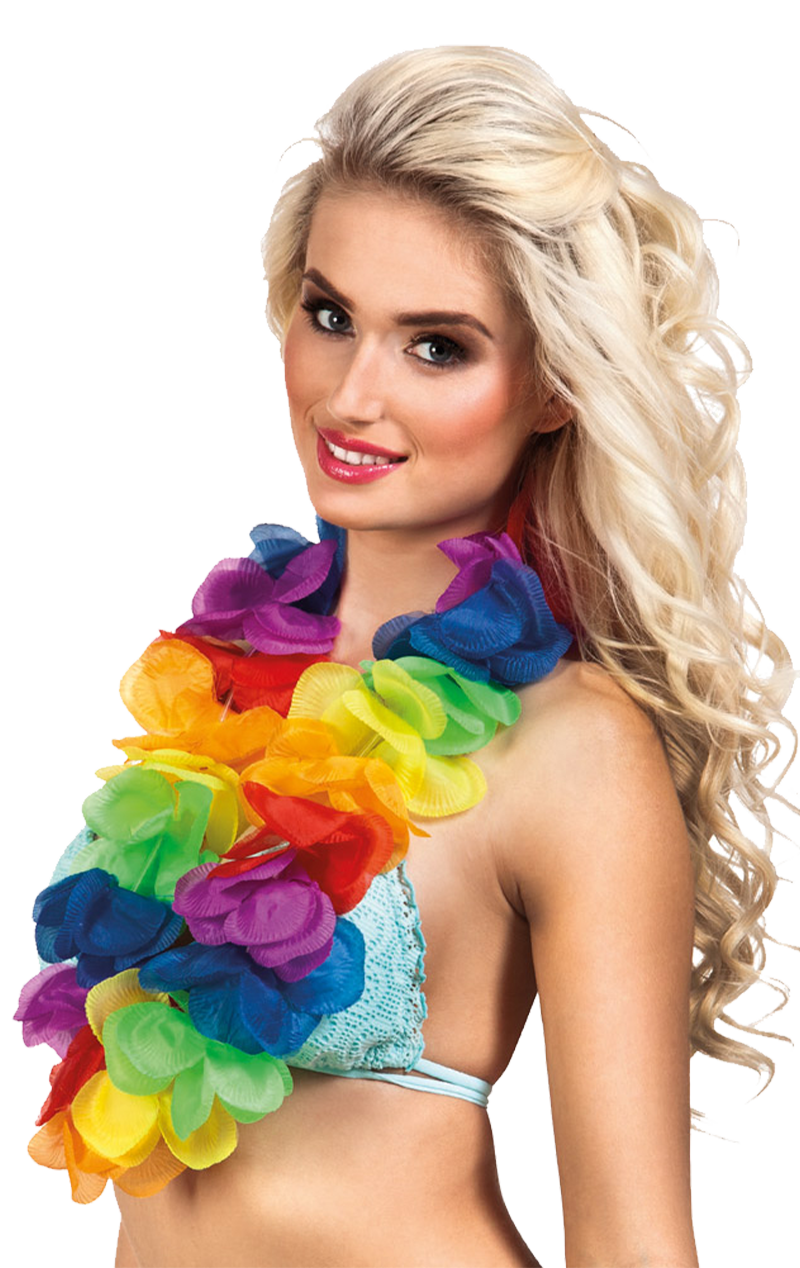 Multicoloured Rainbow Hawaiian Lei