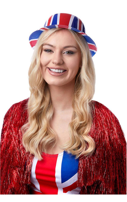 Adult Unisex Plastic Union Jack Bowler Hat