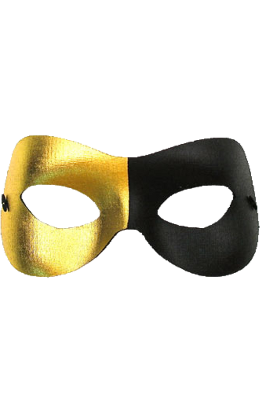 Schwarz -Gold -Augenmaske