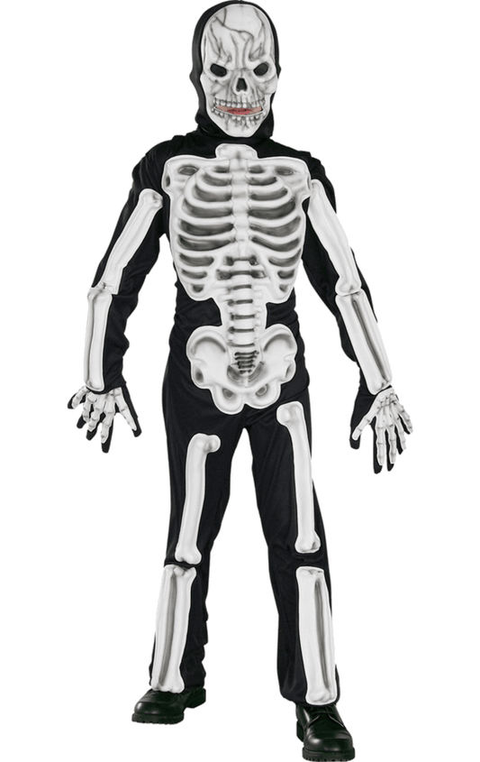 Kids Facepieceed Skeleton Costume