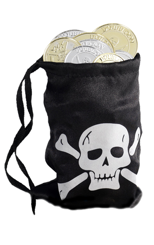 Sac à monnaie pirate avec pièces