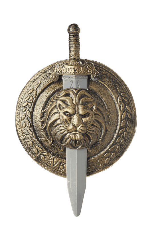 Accessoire de bouclier de lion en bronze