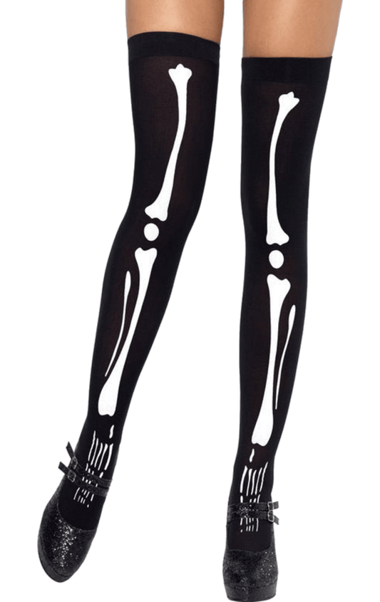 Skeleton Print Stockings