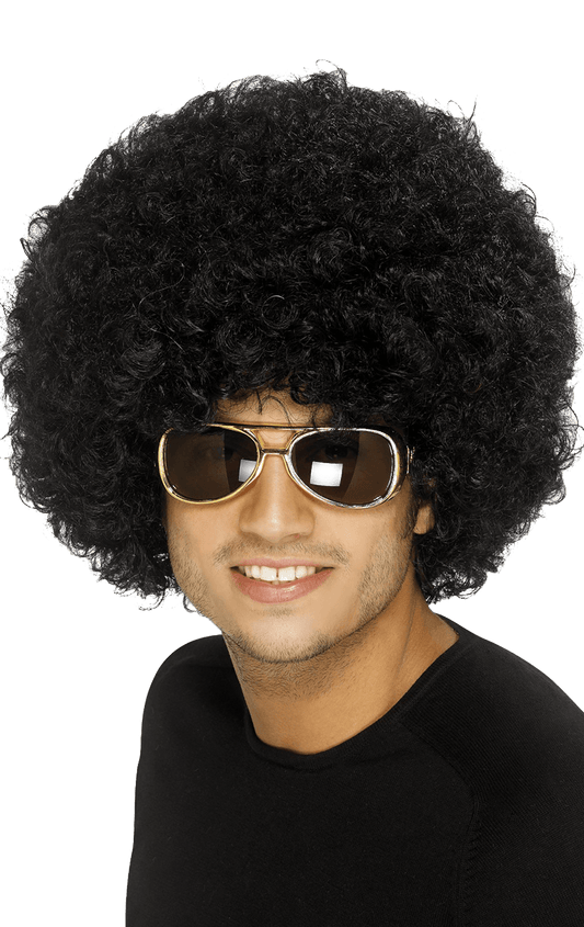 Schwarze Afro -Perücke