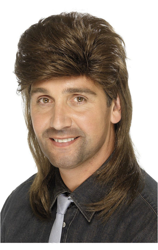 Jason Mullet Brown Wig