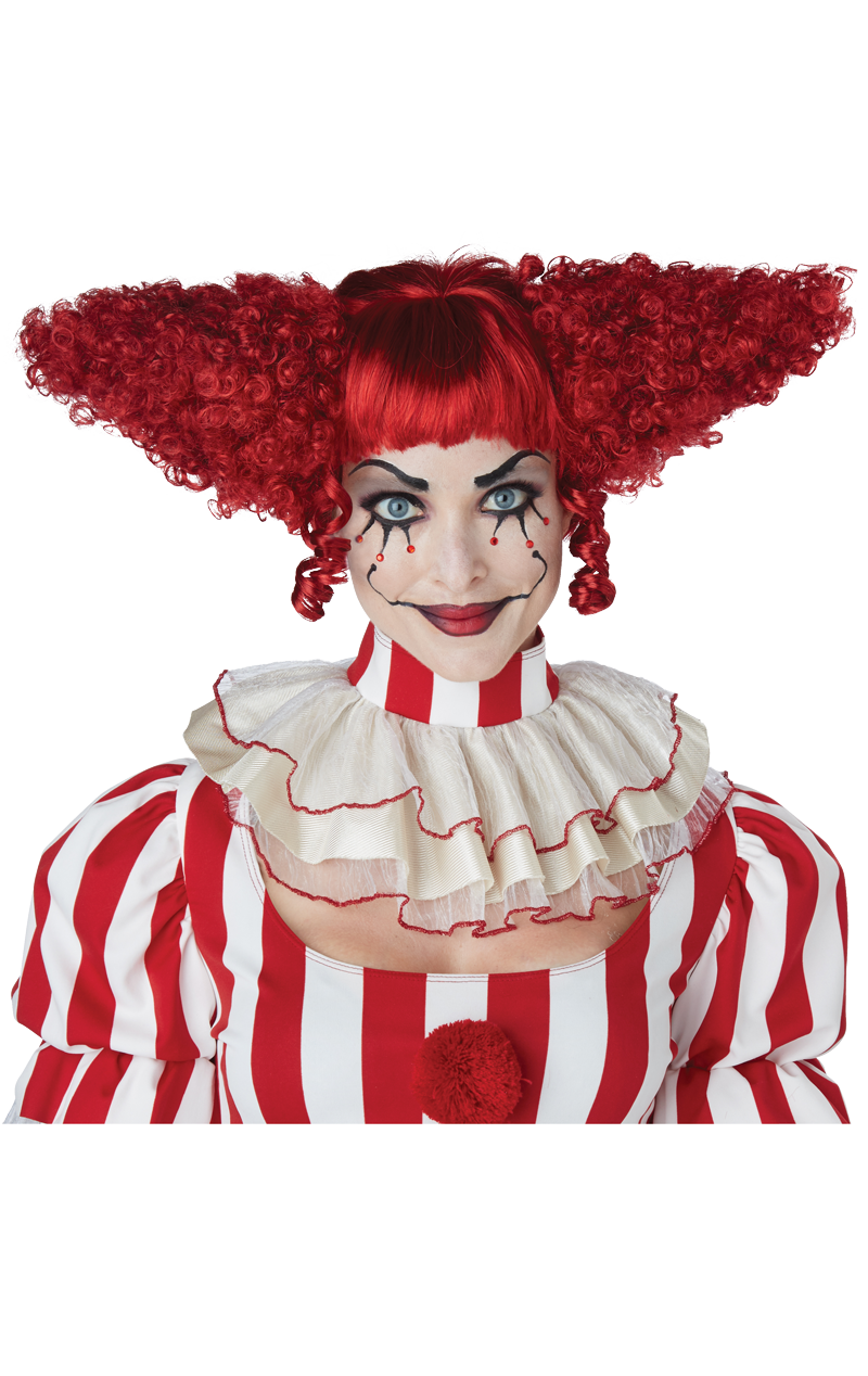 Perruque Rouge Foncé Clown Effrayant