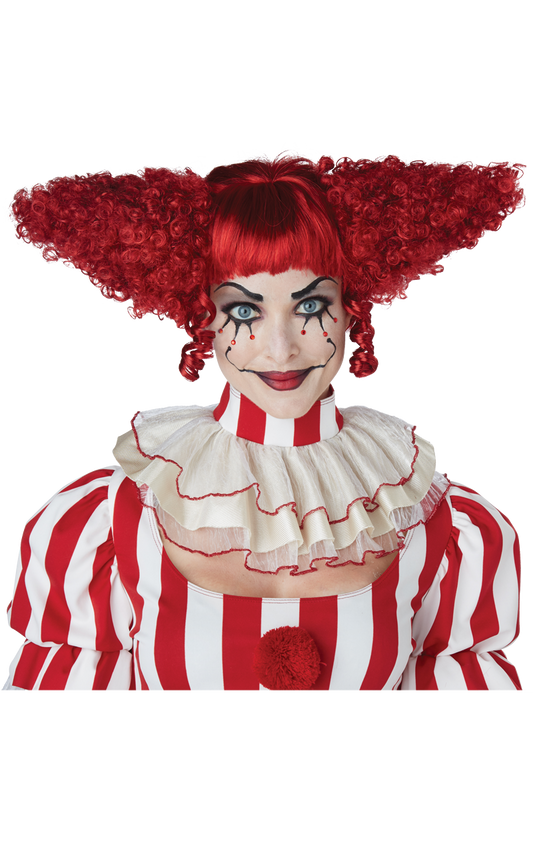 Perruque Rouge Foncé Clown Effrayant