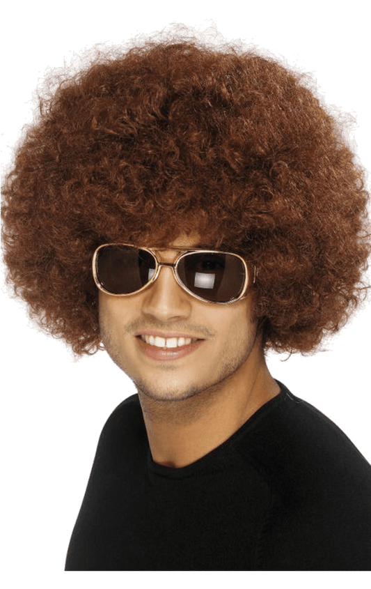 Funky brauner Afro -Perücke