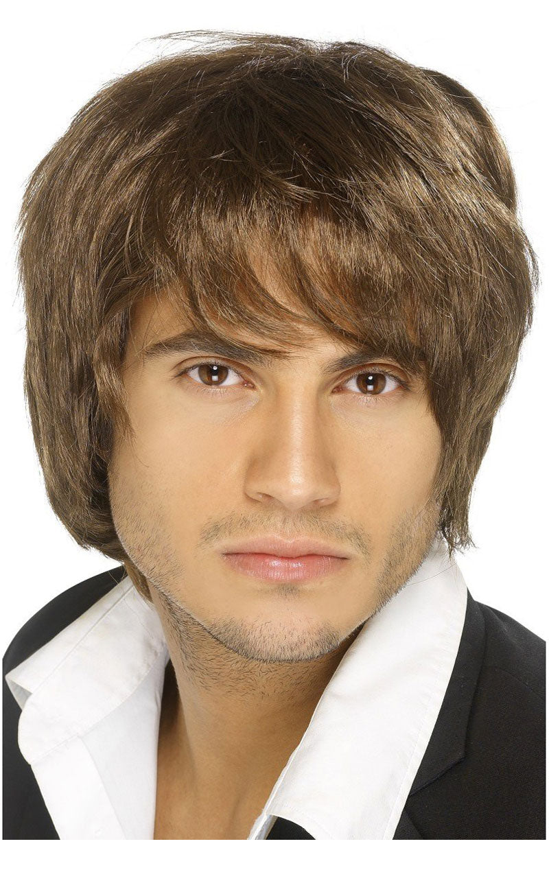 Short Brown Boy Band Wig