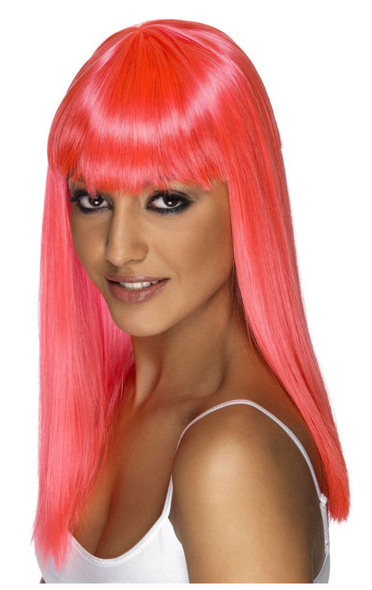 Glamourama Wig Neon Pink