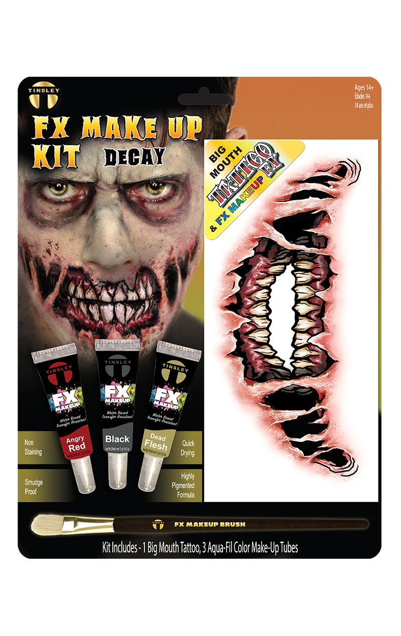 Zombie Kit Maquillage Fx Déguisement Halloween Peinture Visage