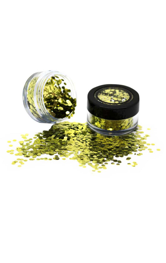 Goldener Bio -klobiger Glitzer