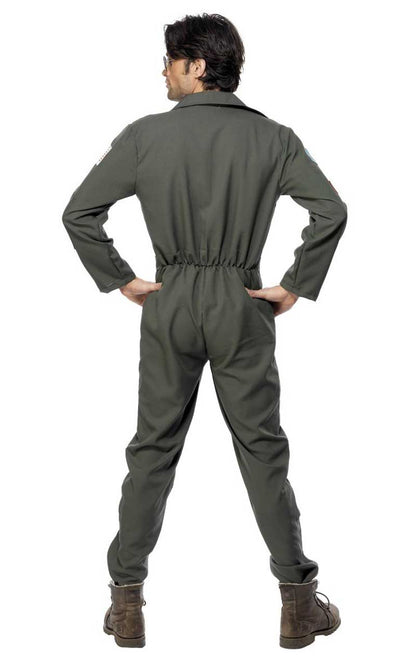 Mens Top Gun Pilot Jumpsuit Costume