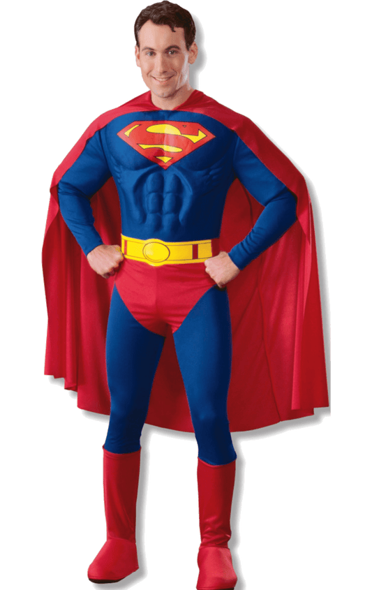 Mens Classic Muscle Superman Costume