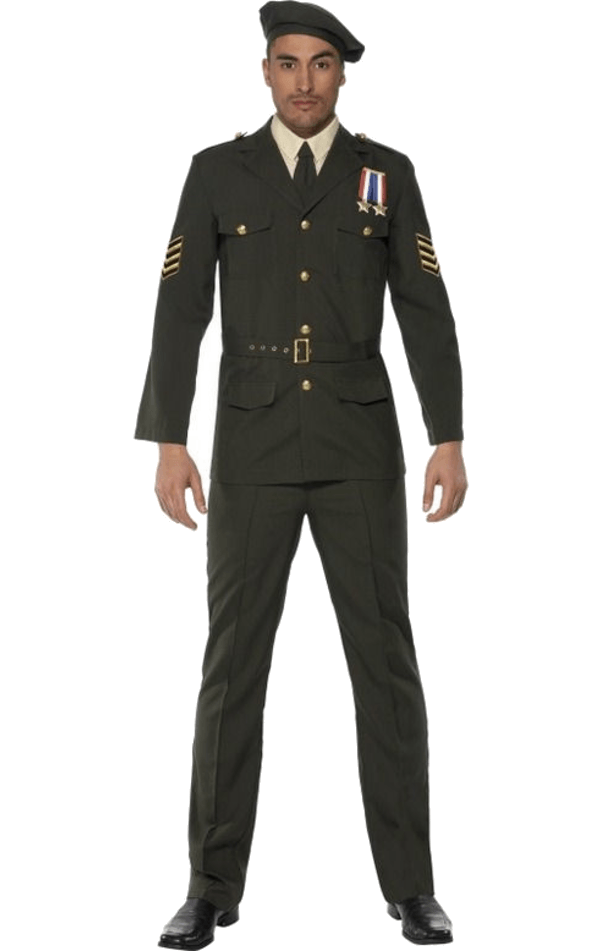 Déguisement d'officier militaire en temps de guerre homme