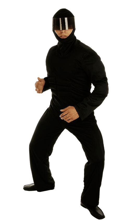 Mens Black Ninja Warrior Costume